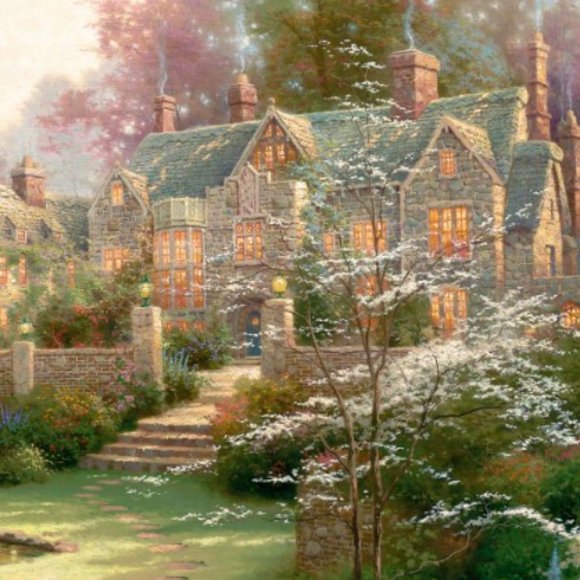 Unframed "Gardens Beyond Spring Gate" by Thomas Kinkade - Picture 2 of 12